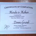 We graduated from our birth class! We graduated from our birth class!