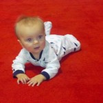 They rolled out the red carpet for Sullivan to crawl around on