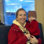 Riding the ferry over to see Woody, Janine and their kids, Reece and Maddie