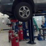 I changed the oil in the "Silver Bullet." Thanks for letting us borrow your car Barret and Jill!