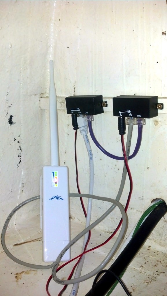 The onboard access point and POE (Power Over Etherenet) injectors for the onboard and external Wi-Fi.