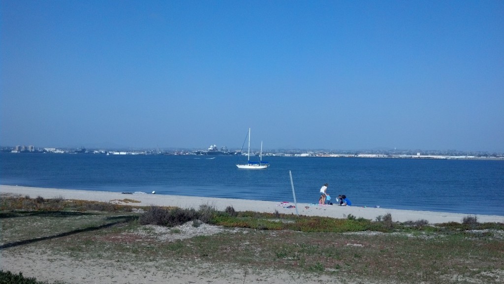 Anchored off the Silver Strand in San Diego Bay