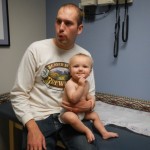 At the doctor's office. I'm whistling, not making funny faces.