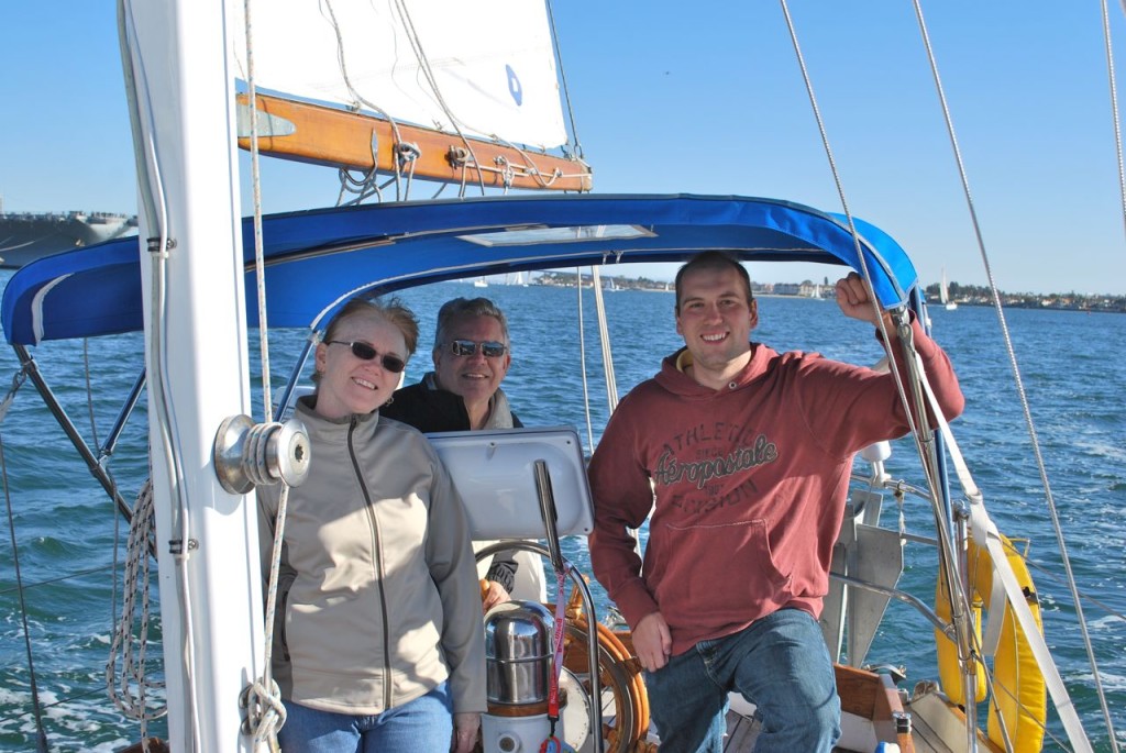 We effortlessly tacked up the bay. It's great having experienced crew aboard!