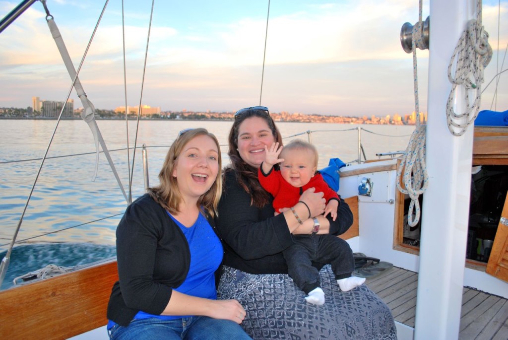 Natalie, Amy and Sully enjoying the sunset cruise