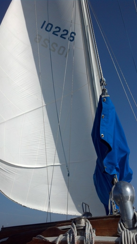 The maiden sail of our new to us drifter from Minney's Yacht Surplus.