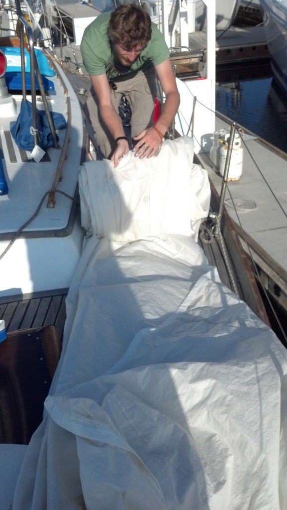 Eric rolling up the drifter